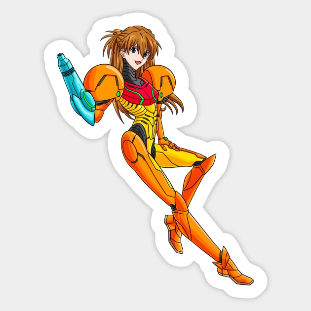 Samus Asuka Sticker by DrawingsFromHell